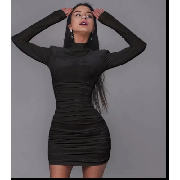 Sexy Bodycon Velvet Mini Dress Women Size M Women - Picture 1 of 5